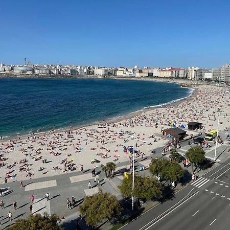 Piso Con Vistas A La Playa De Riazor Apartment โอโกรูญา ภายนอก รูปภาพ
